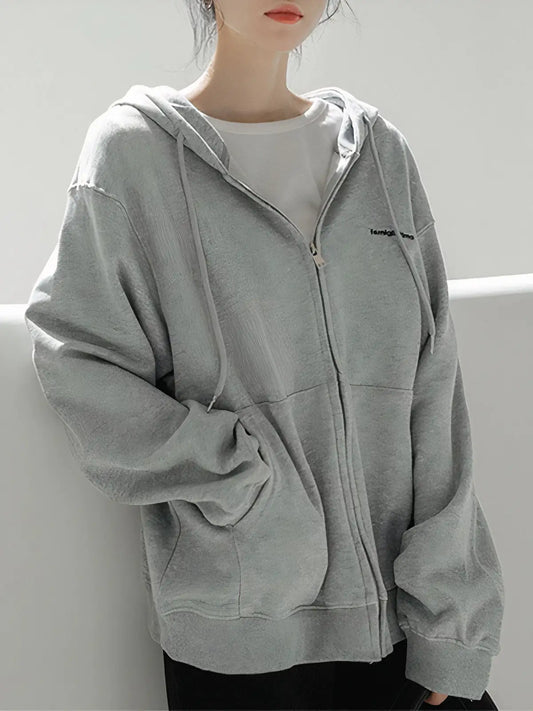 Gray Zip Up Hoodie