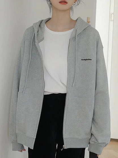 Gray Zip Up Hoodie